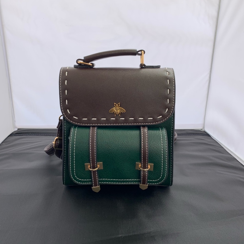 Faux Leather backpack purse.